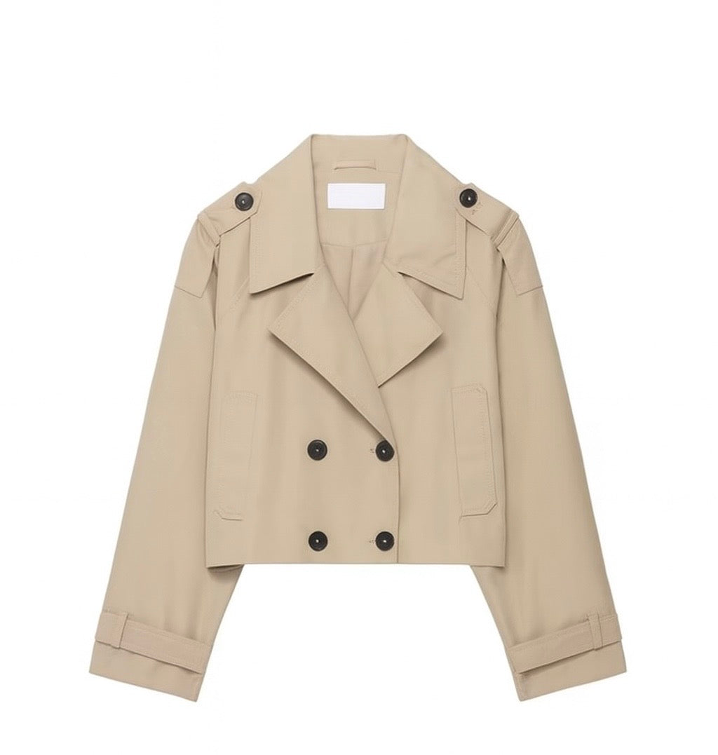 Kort trenchcoatjacka