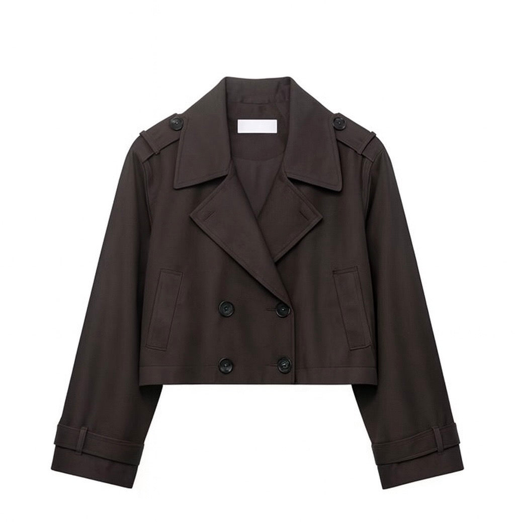 Kort trenchcoatjacka