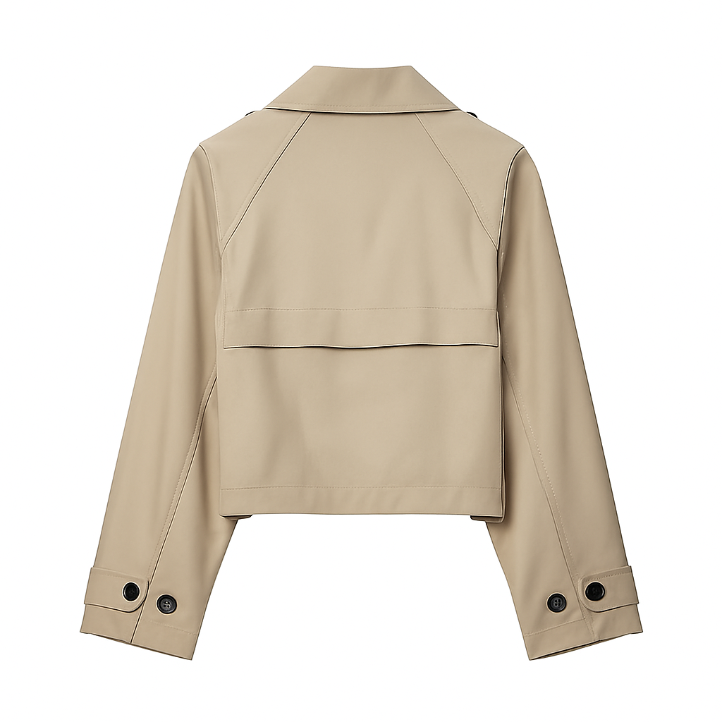 Kort trenchcoatjacka